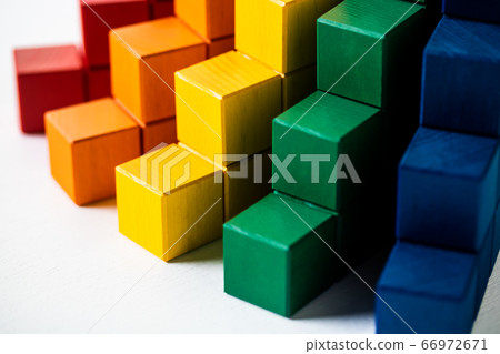 Blocks stacked in steps 66972671