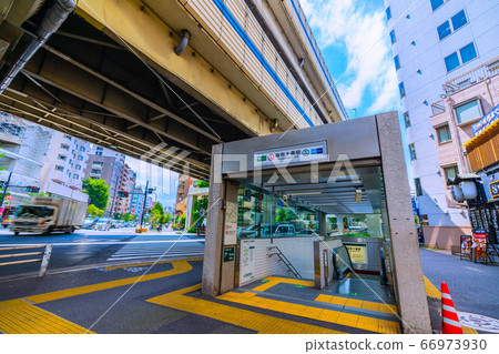 View of Tokyo cityscape of Japan such as Azabujuban station 66973930