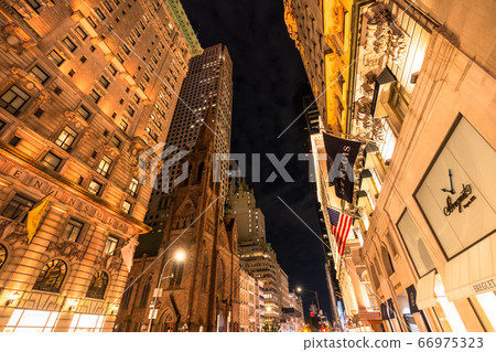 <New York> Manhattan night view, Fifth Avenue 66975323
