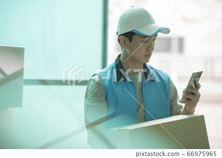 業務，男人，交貨 66975965