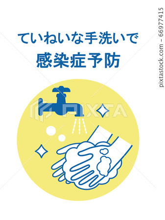Hand wash infection prevention poster 66977415