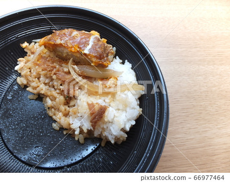 Half-eaten bonito lunch 66977464