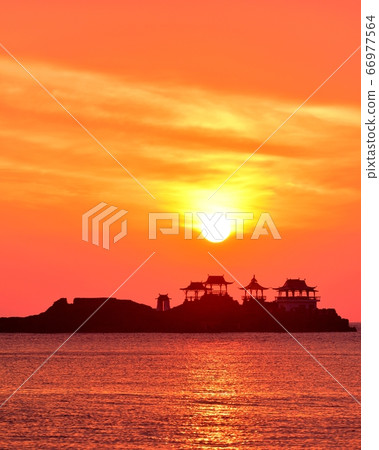Higashima Island and Ryugu Castle from Hiyoriyama Coast Higashima Island and Ryugu Castle from Hiyoriyama Coast 66977564