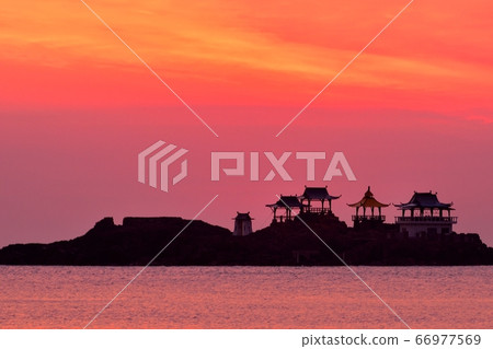 Higashima Island and Ryugu Castle from Hiyoriyama Coast Higashima Island and Ryugu Castle from Hiyoriyama Coast 66977569