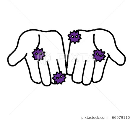 Palm and virus/bacillus (simple) 66979110