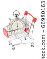 Shopping cart with Stopwatch 66980163