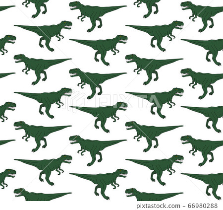 Vector seamless pattern of green tyrannosaur rex Vector seamless pattern of green tyrannosaur rex 66980288