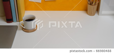 Copy space on creative home office desk with Copy space on creative home office desk with 66980488
