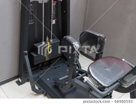 sports equipment in the hall 66980593