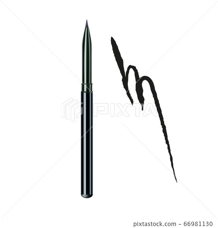 Eyeliner Pencil And Stroke Makeup Tool Set Vector 66981130