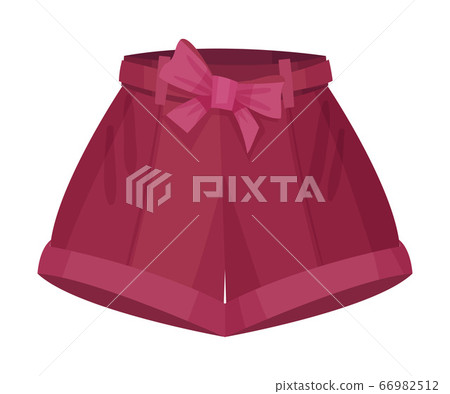 Women Tight Fit Shorts with High Waist Vector Illustration 66982512