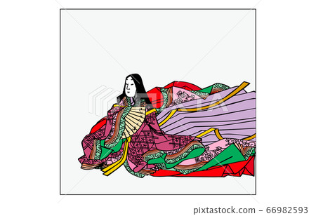 如今的Hyakunin Isshu Azuma Nishiki畫框詩人72 Yuko的皇室Kii 66982593