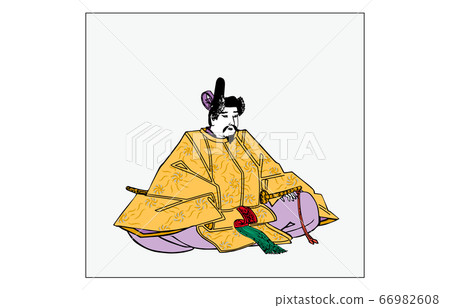 現在有Hyakunin Isshu Azuma Nishiki框架詩人63 Sakyo Daifu Michimasa 現在有Hyakunin Isshu Azuma Nishiki框架詩人63 Sakyo Daifu Michimasa 66982608