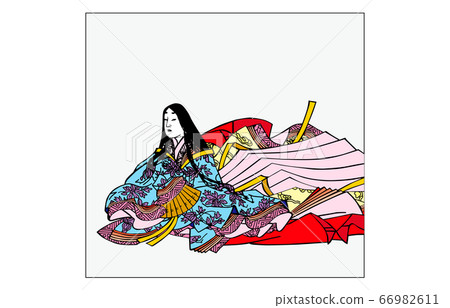 Now there is Hyakunin Isshu Azuma Nishiki frame... - Stock Illustration ...