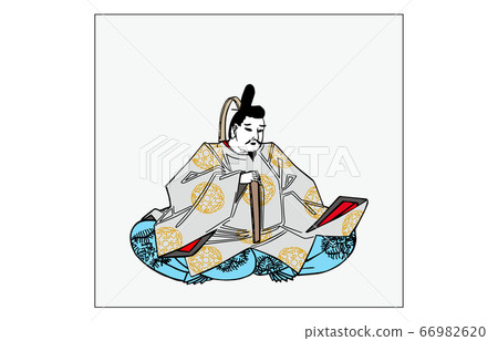 現在，有一百個Hyakunin Isshu Azuma Nishiki框架詩人51 Fujiwara Matakata 66982620