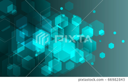 Abstract hexagon background. Technology polygonal design. 66982843