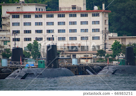 停泊了Soryu型潛艇（廣島海上自衛隊吳基地） 66983251