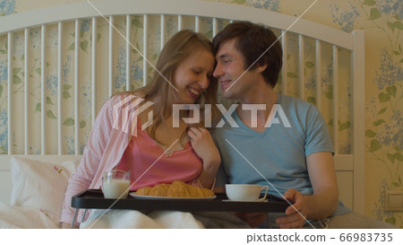 Breakfast in bed in the morning 66983735