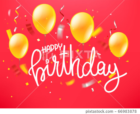 Happy birthday. Vector greeting card 66983878
