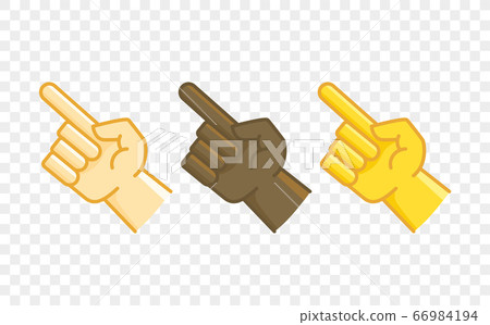 Different color hand gesture comic style vector Different color hand gesture comic style vector 66984194