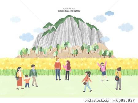 Travel concept, famous landmark in South Korea illustration. 007 66985957