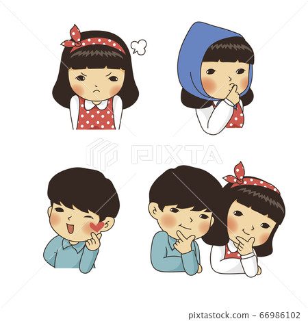 Faces with different emotions in cartoon style illustration 014 Faces with different emotions in cartoon style illustration 014 66986102