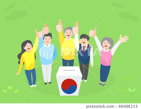 Concept of election campaign voting with voters, choice democracy illustration 012 Concept of election campaign voting with voters, choice democracy illustration 012 66986153