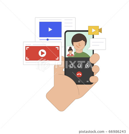 Daily life and work concept flat design illustration 021 Daily life and work concept flat design illustration 021 66986243