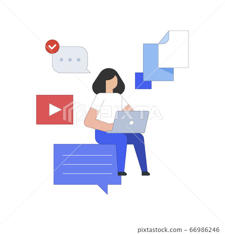 Daily life and work concept flat design illustration 007 Daily life and work concept flat design illustration 007 66986246