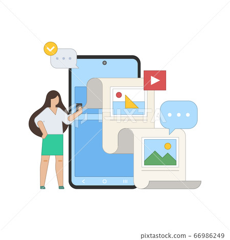 Daily life and work concept flat design illustration 013 Daily life and work concept flat design illustration 013 66986249