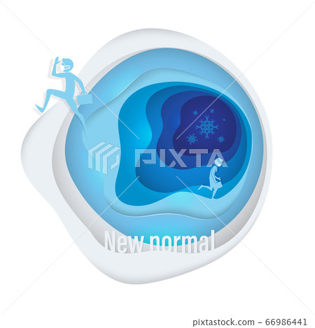 Background steps paper cut and business man Background steps paper cut and business man 66986441