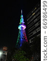 Nagoya TV Tower lit up in rainbow 66986499