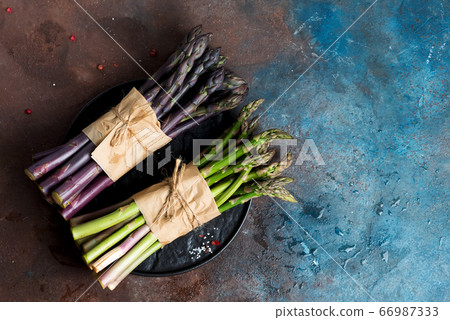 Fresh natural organic two bundles of green and 66987333