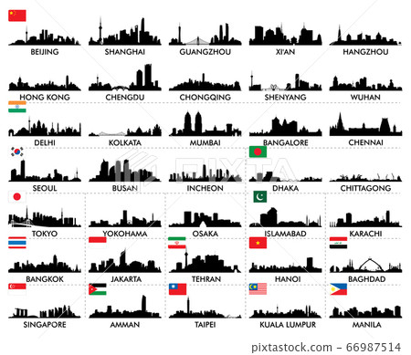 Skyline of Asian Cities 66987514