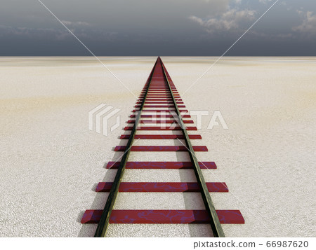 Rail in the desert 66987620