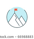 thin line business mission icon 66988883