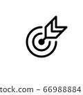 outline target, challenge, objective icon. editable stroke 66988884