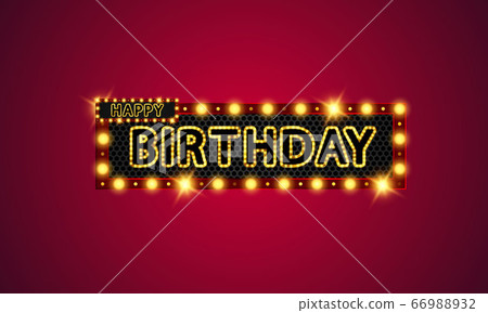 Happy Birthday banner celebration background - Stock Illustration ...