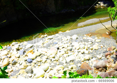 Higashi-Omi City, Shiga Prefecture, Landscape of Eigenji Temple, Mountains and Summer Sky [June] 66989006