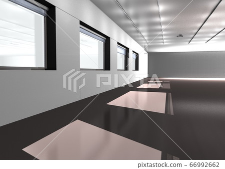 3DCG of spacious office space (vacant room, tenant, etc.) 66992662