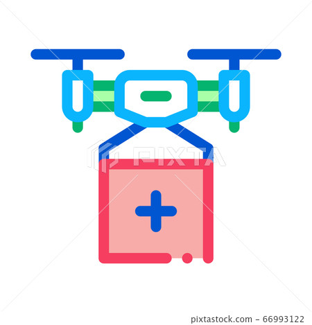 drone delivery icon vector outline illustration 66993122
