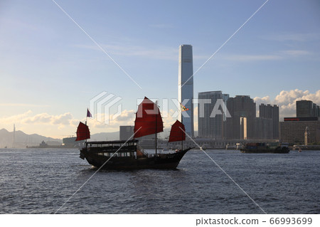 19 June 2020 , the Junk boat in Hong Kong Victoria 19 June 2020 , the Junk boat in Hong Kong Victoria 66993699