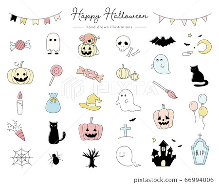 Set of hand-drawn illustrations for Halloween/Cute/Autumn Set of hand-drawn illustrations for Halloween/Cute/Autumn 66994006