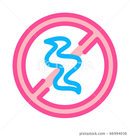 smoke crossed out sign icon vector outline illustration 66994036