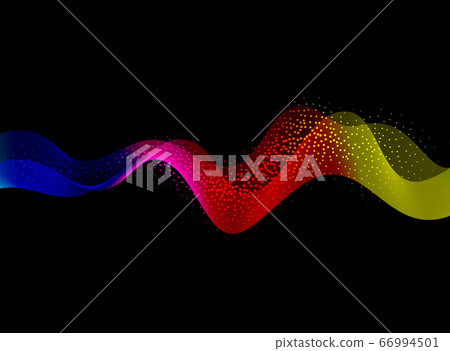 Sound wave Technology background colorful wave flow 66994501