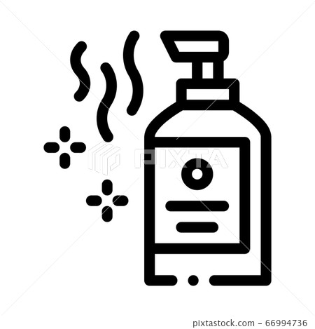 aromatic liquid soap bottle icon vector outline illustration 66994736