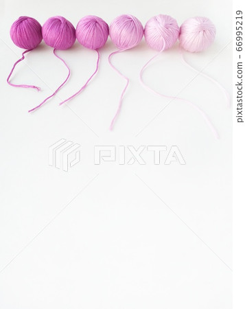 violet balls of yarn isolated on white background violet balls of yarn isolated on white background 66995219