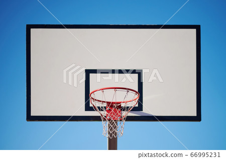 White basketball board with ring White basketball board with ring 66995231