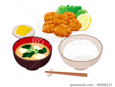 Illustration of fried set meal 66996227