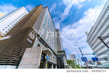 日本的橫濱城市景觀，可俯瞰櫻木町車站 66996533